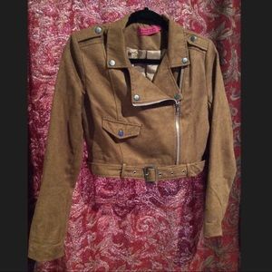 NWOT Suedette Crop Moto Jacket